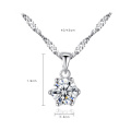 Wholesale Fine Jewelry Classic One Carat Ladies 925 Silver Chain Pendant Necklace